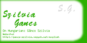 szilvia gancs business card